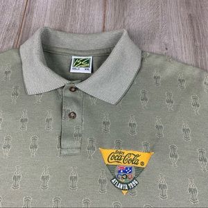 Vintage Coca-Cola Polo Shirt 1996 Olympics Australia Size XXL